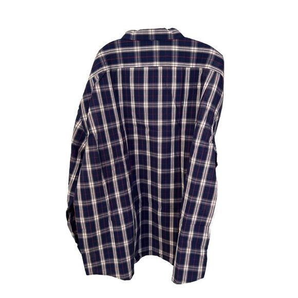 Double Pump Shirt Men’s 4XL Plaid Lightweight Long Sleeve Button Down Cotton - Picture 2 of 3